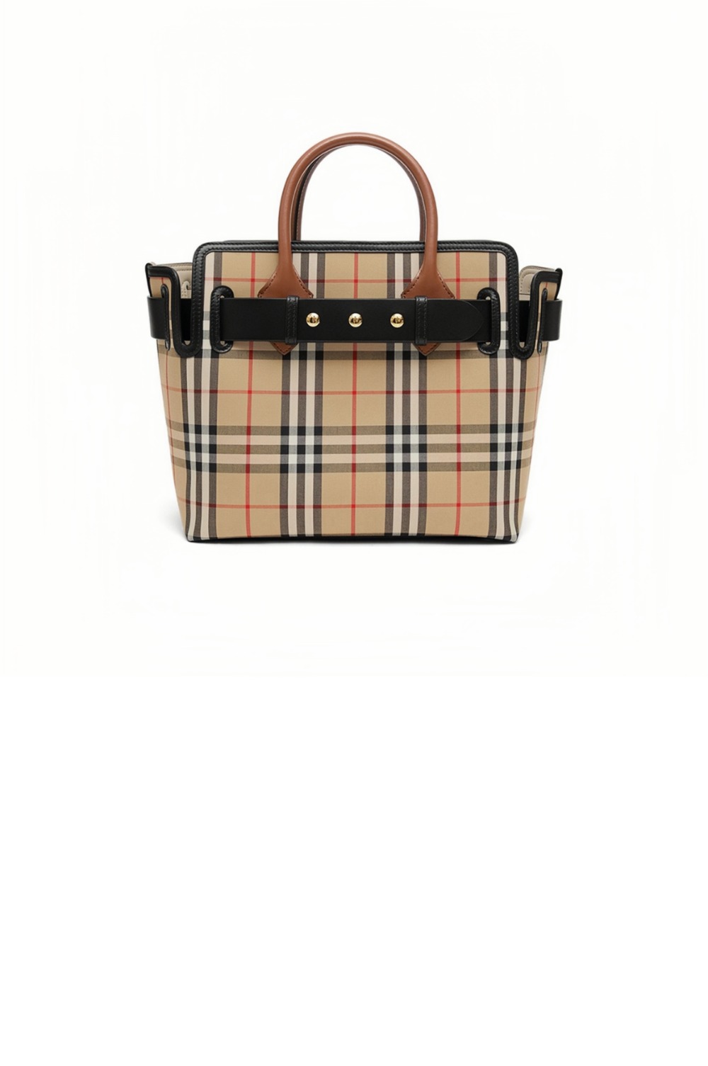 버버리 체크 토트백 80268611