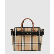 버버리 체크 토트백 80268611