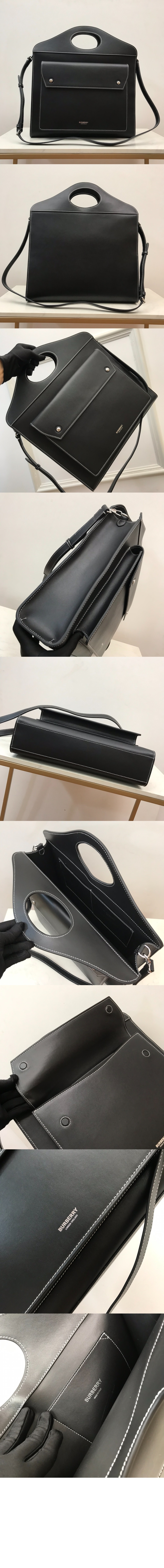 버버리 톱스티치 포켓백 미디엄 8040307