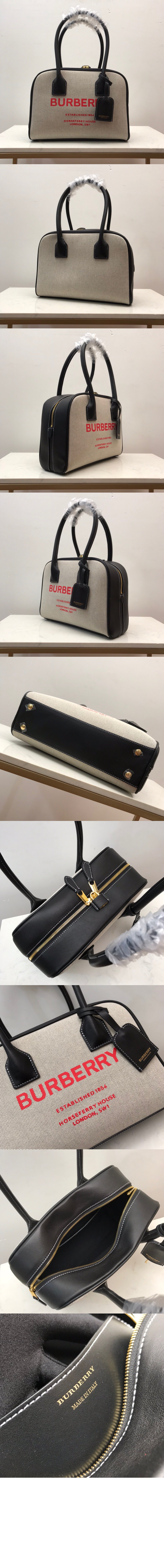 버버리 캔버스 토트백 80368531