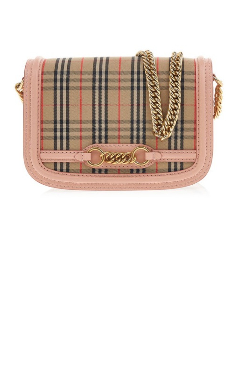 버버리 체크 체인 숄더백 40801861