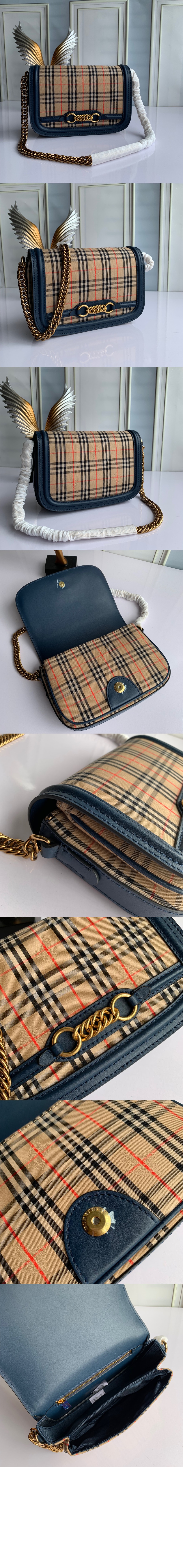 버버리 체크 체인 숄더백 40801861