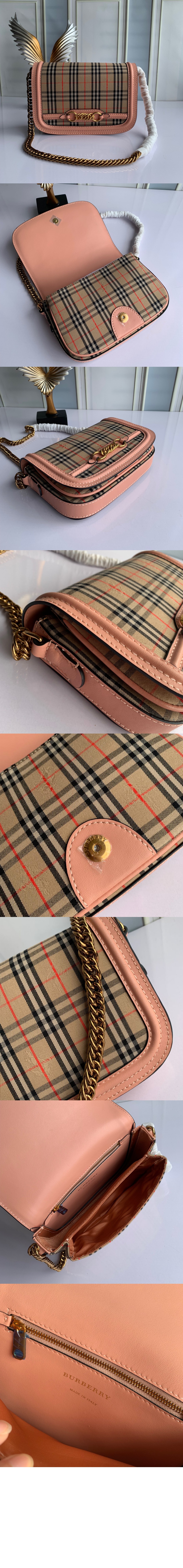 버버리 체크 체인 숄더백 40801861