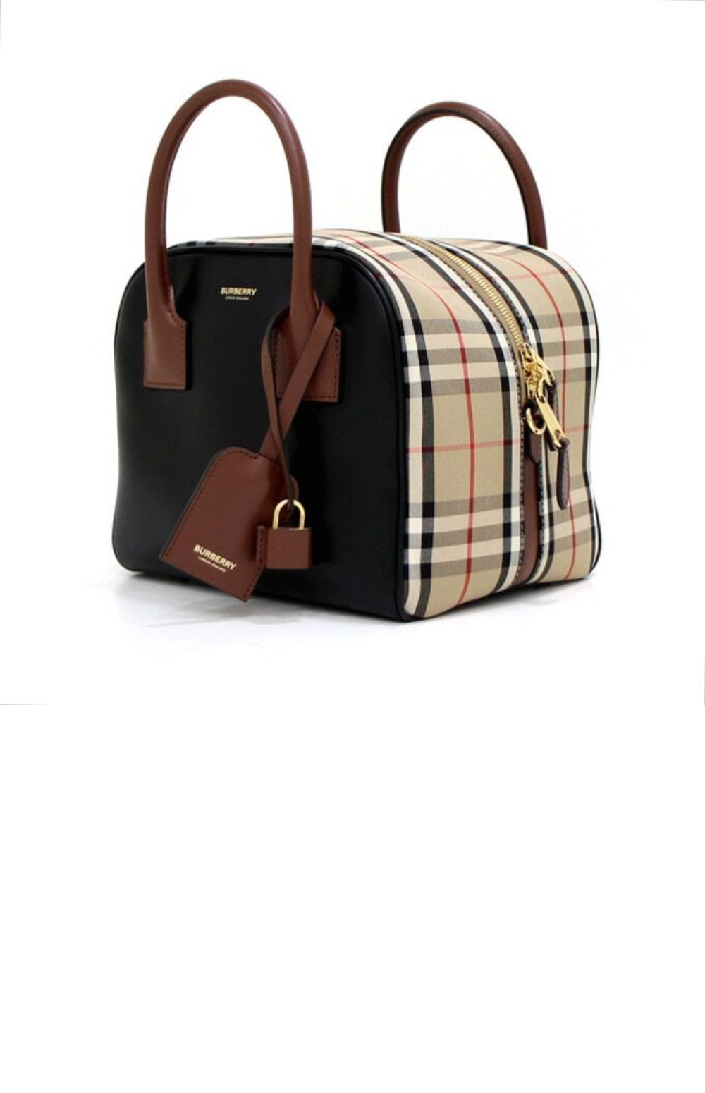 버버리 스몰 체크 큐브백 8019359