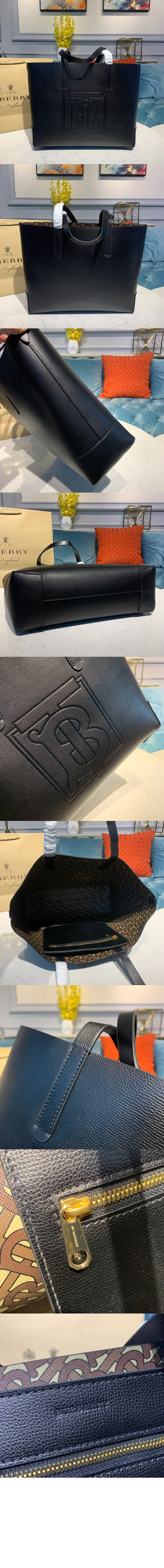 버버리 모티프 레더 토트 80196121