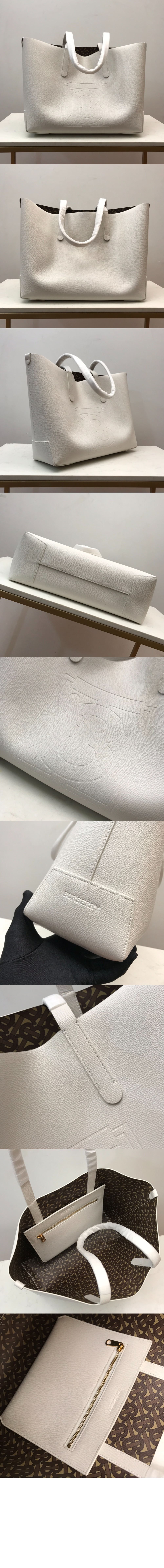 버버리 모티프 레더 토트 80196121