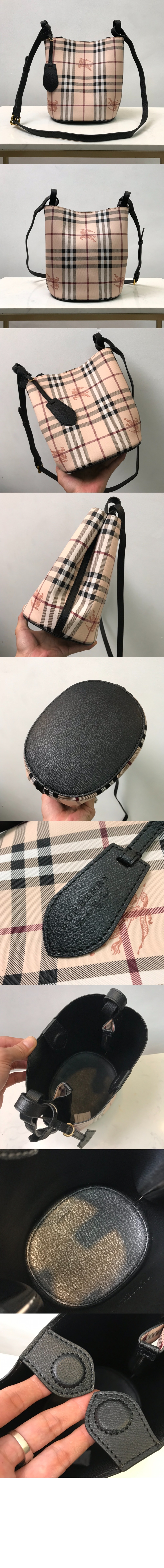 버버리 체크 스몰 버킷백 40571581