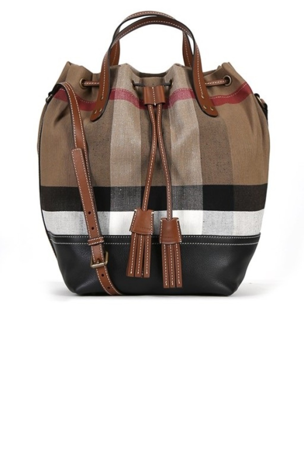 버버리 미디엄 캔버스 버킷백 4049495