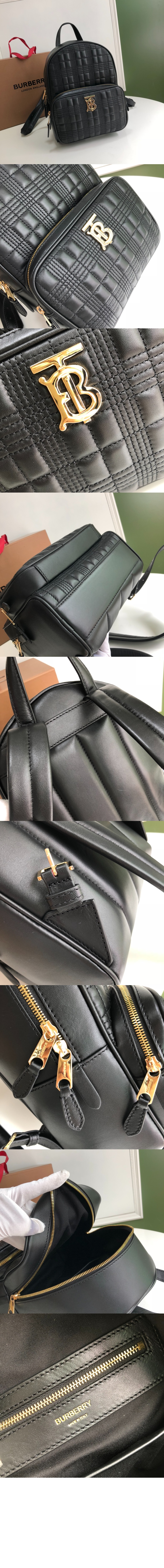 버버리 퀄트 체크 램스킨 백팩 8019601