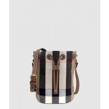 버버리 체크 캔버스 스몰 버킷백 80840451