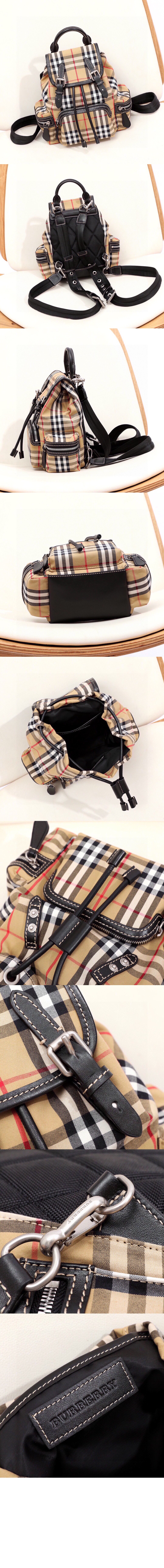 버버리 체크 포켓 스몰 백팩 40784711