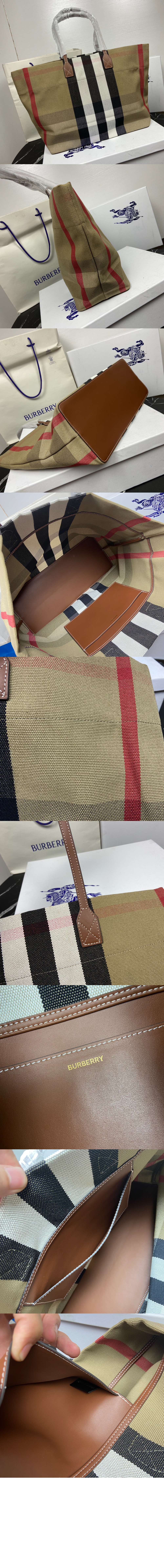 버버리 체크 미디엄 토트백 80840471