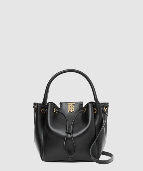 버버리 TB 모티프 레더 버킷백 80285411