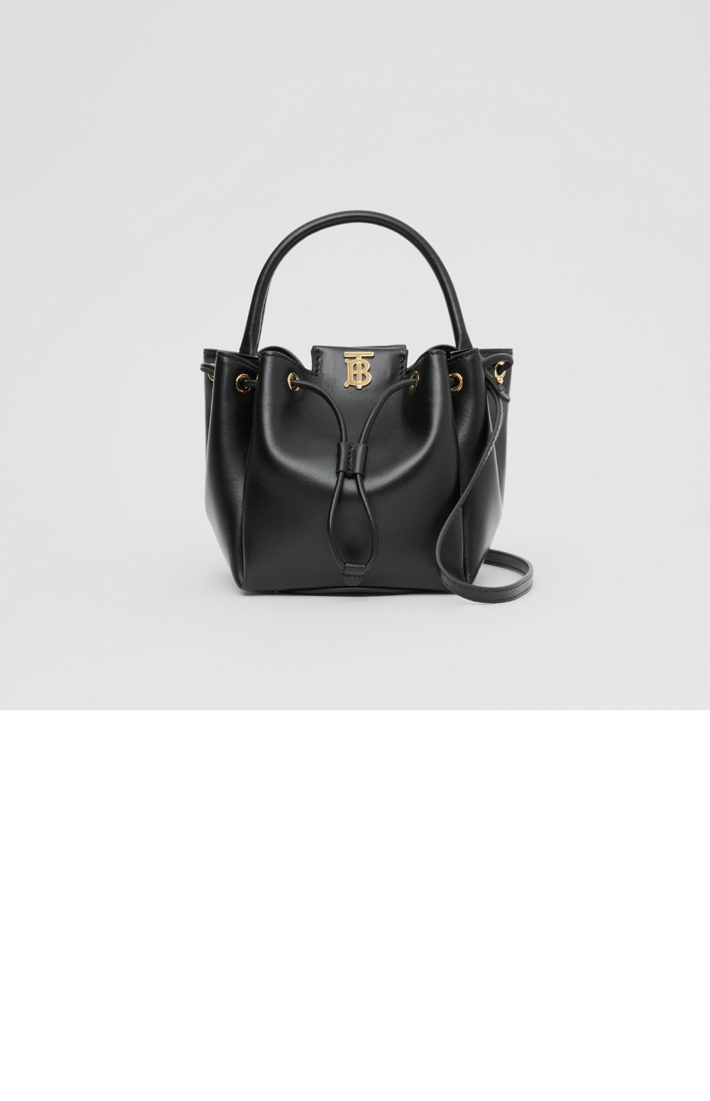 버버리 TB 모티프 레더 버킷백 80285411