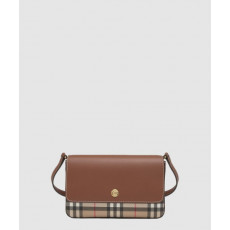 버버리 체크 레더 페니 숄더백 80492441