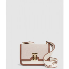 버버리 스몰 코튼 캔버스 숄더백 80424191