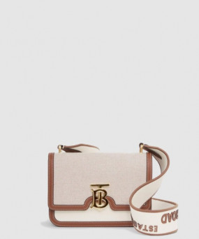 버버리 스몰 코튼 캔버스 숄더백 80424191