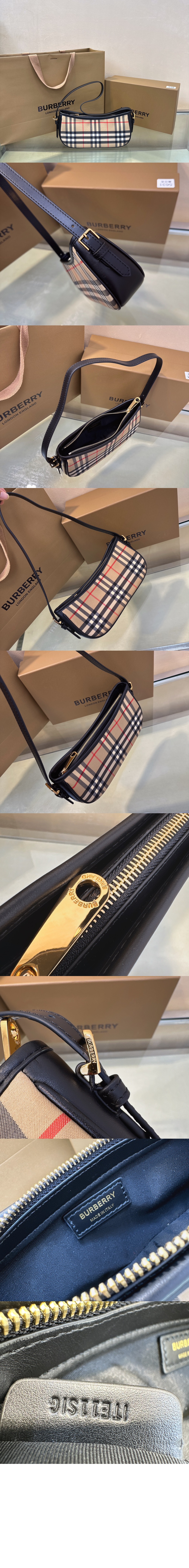 버버리 빈티지 체크 호보 숄더백 80788371