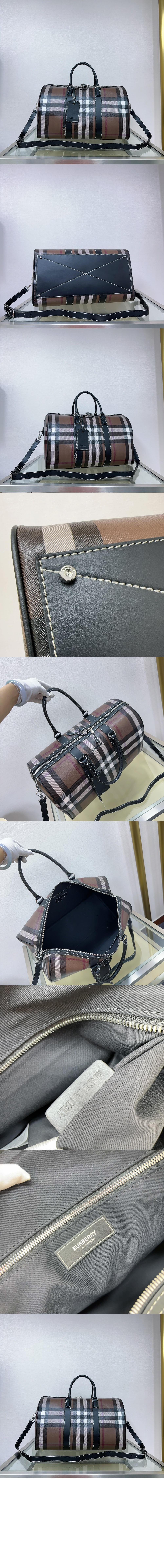 버버리 로고 디테일 체크 레더 80527731