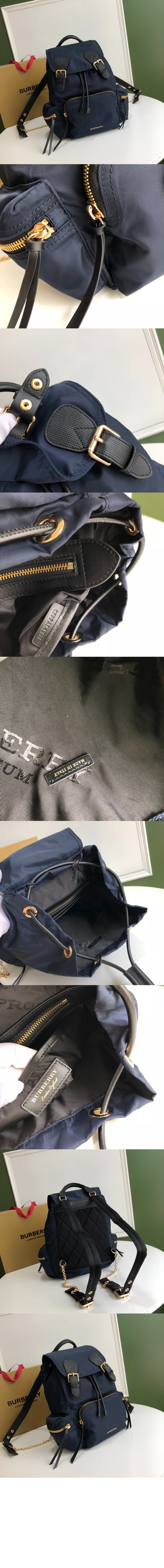 버버리 테크니컬 나일론 가죽 럭색 40482971