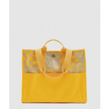 버버리 체크 코튼 토트백 80751361