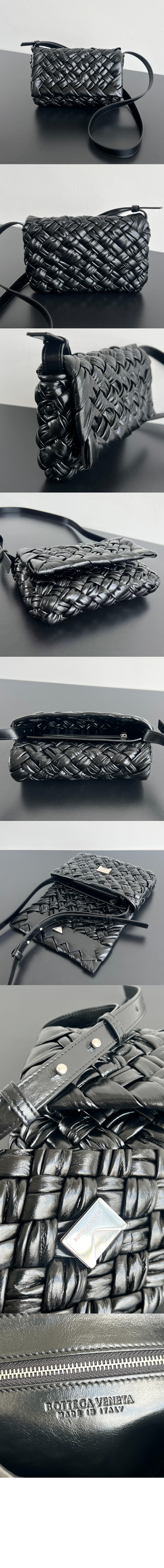 보테가베네타 스몰 럼플 메신저백 787113