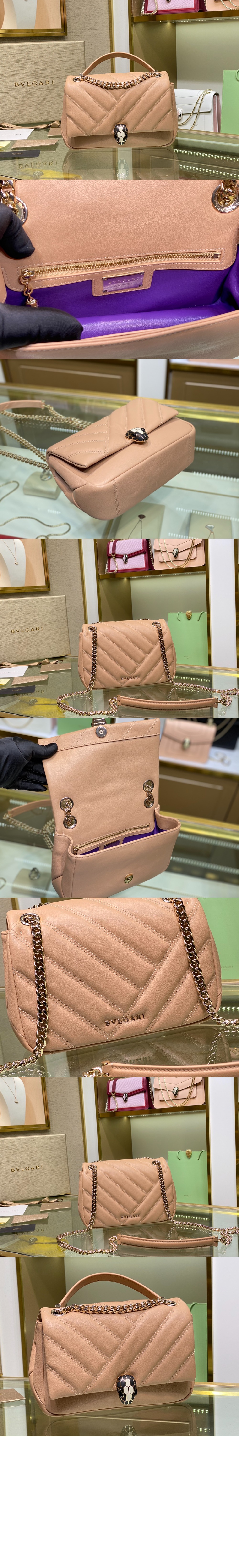 불가리 세르펜티 카보숑 미니 크로스 백 288718