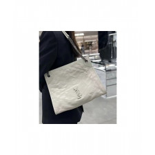 생로랑 니키 쇼핑 빈티지 레더 화이트