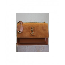 생로랑 선셋백 레더 미듐 금장