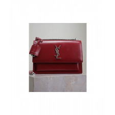 생로랑 선셋백 레더 미듐 은장