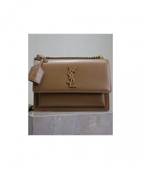 생로랑 선셋백 레더 미듐 금장