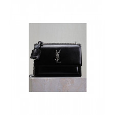 생로랑 선셋백 레더 미듐 은장