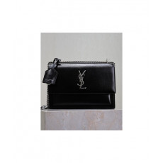 생로랑 선셋백 레더 미듐 은장