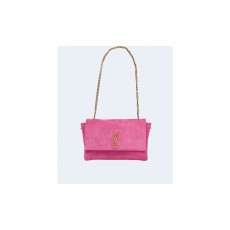 생로랑 미디움 스웨이드 리버서블 양면 케이트 백 핑크