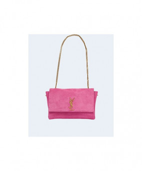 생로랑 미디움 스웨이드 리버서블 양면 케이트 백 핑크