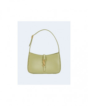 생로랑 LE 5 A 7 카바스 레더 호보백 라이트 그린