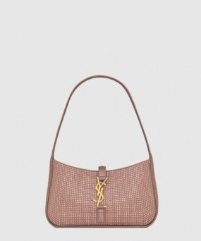 생로랑 새틴과 크리스탈 소재의 미니 le 5 à 7 710318