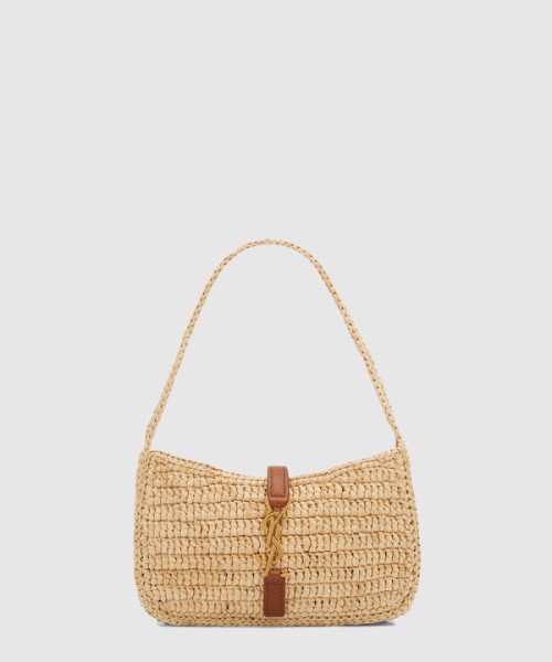 생로랑 르 5 a 7 미니 숄더백 라피아 710318