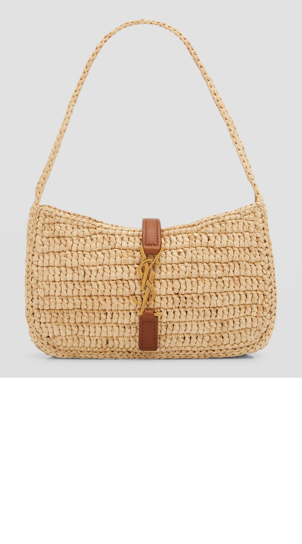 생로랑 르 5 a 7 미니 숄더백 라피아 710318