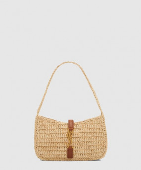 생로랑 르 5 a 7 미니 숄더백 라피아 710318