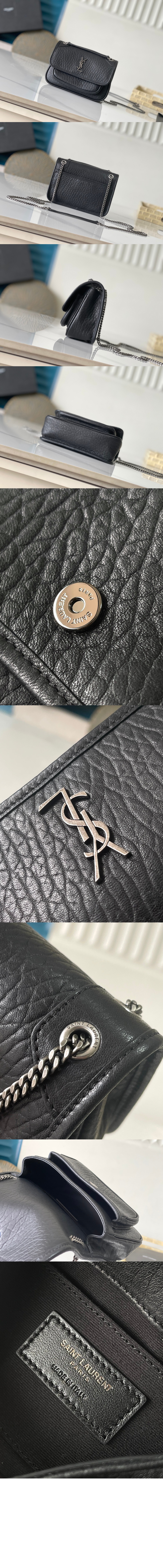 생로랑 그레인 램스킨 소재 niki 미니 828736