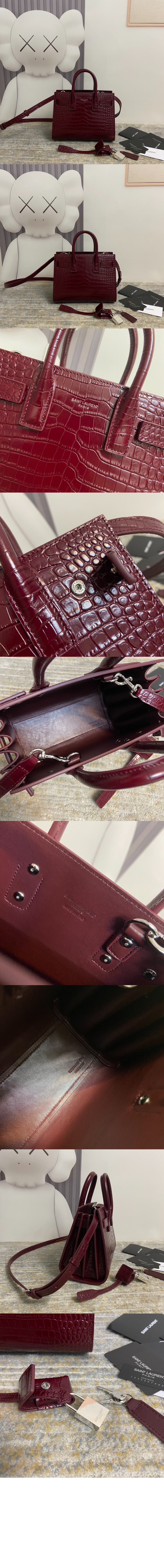 생로랑 엠보싱 크로커다일 가죽 소재 나노 데일리백 392035