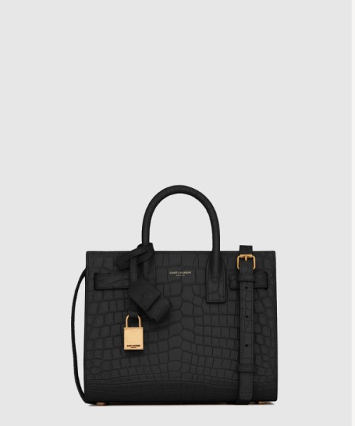 생로랑 엠보싱 크로커다일 가죽 소재 나노 데일리백 392035