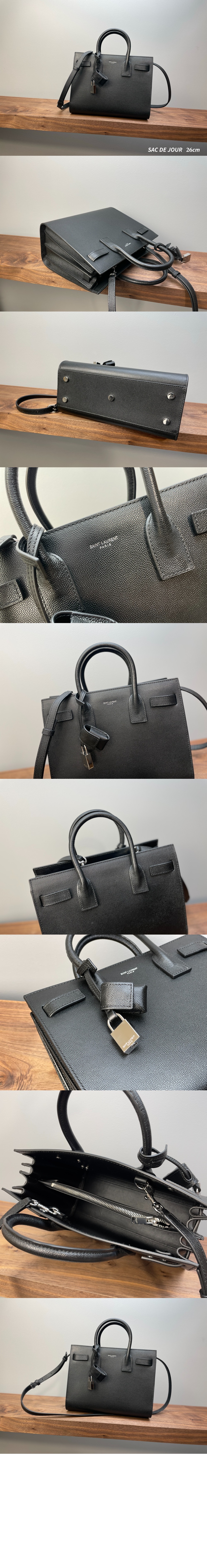 생로랑 그레인 가죽 소재 베이비 데일리백 421863