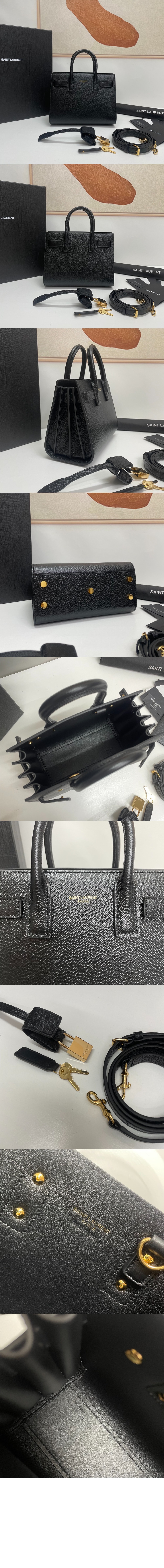 생로랑 스무스 가죽 소재 나노 데일리백 392035