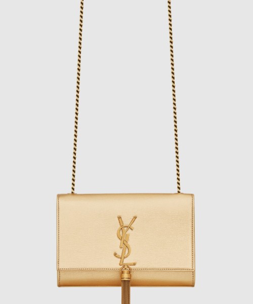 생로랑 메탈릭 가죽 소재의 KATE 스몰 태슬백 474366