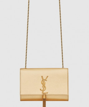 생로랑 메탈릭 가죽 소재의 KATE 스몰 태슬백 474366