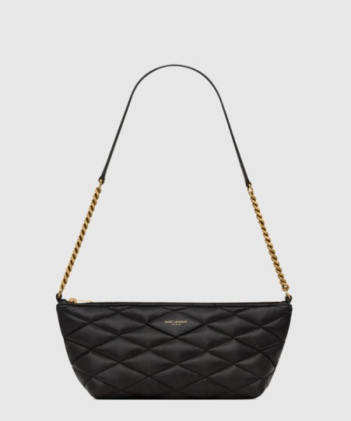 생로랑 퀼트 처리된 램스킨 소재의 지퍼 숄더백 755979
