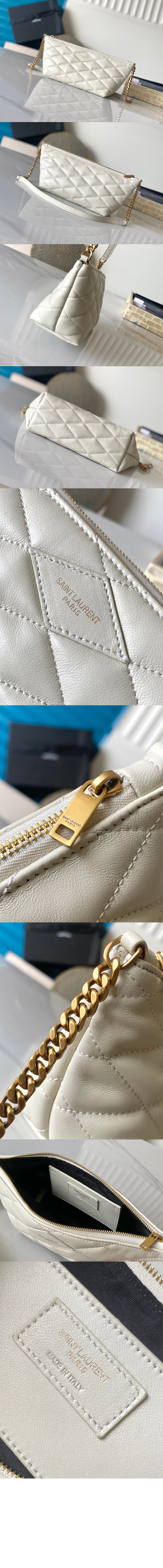 생로랑 퀼트 처리된 램스킨 소재의 지퍼 숄더백 755979