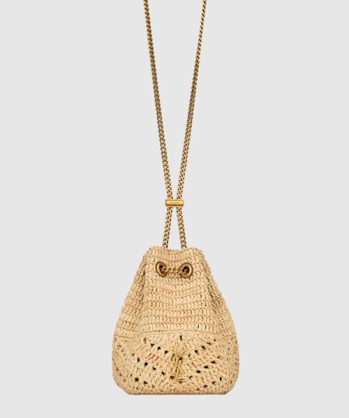 생로랑 라피아 소재의 미니 JOE 774297